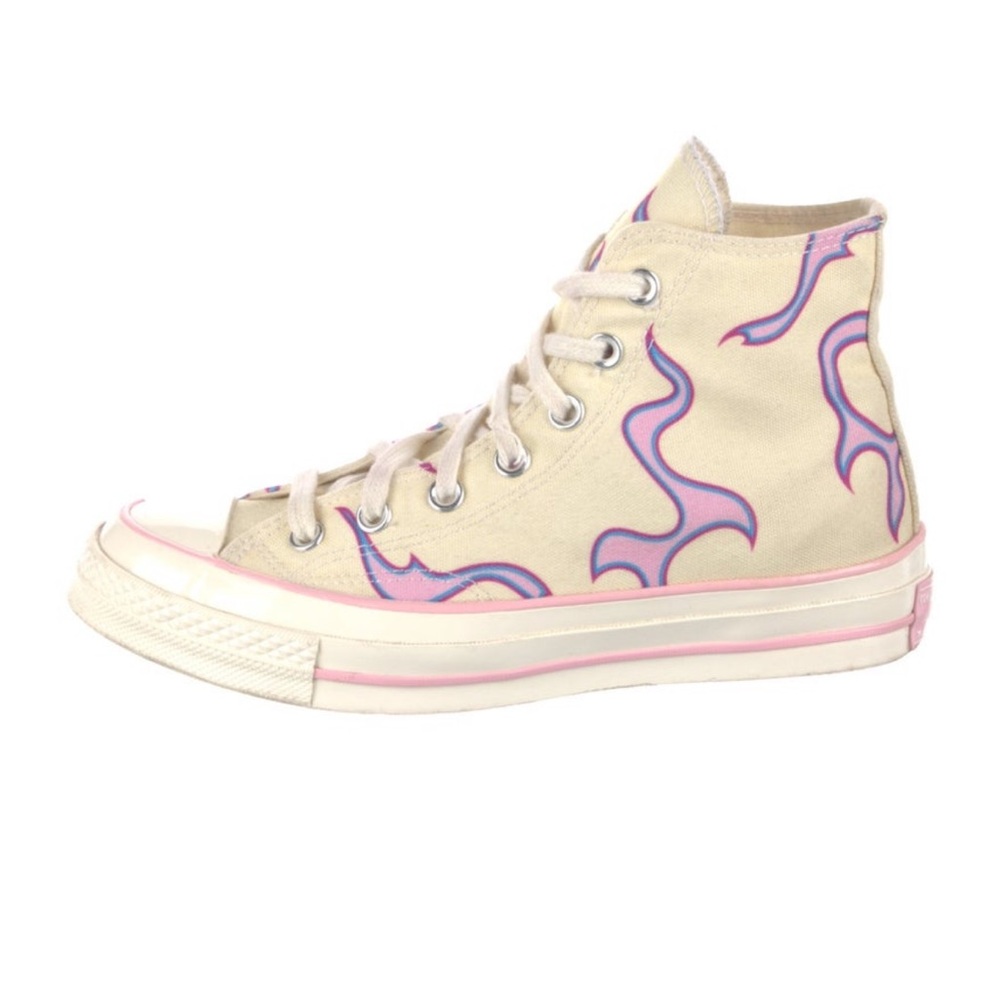 Converse X Golf Le Fleur High-Top Sneakers with Pink & Purple Flame